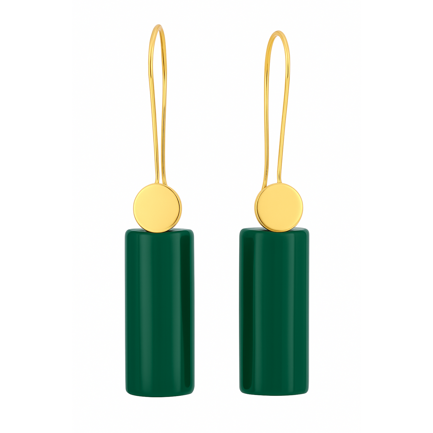 Hot Pink Bar Drop Earrings