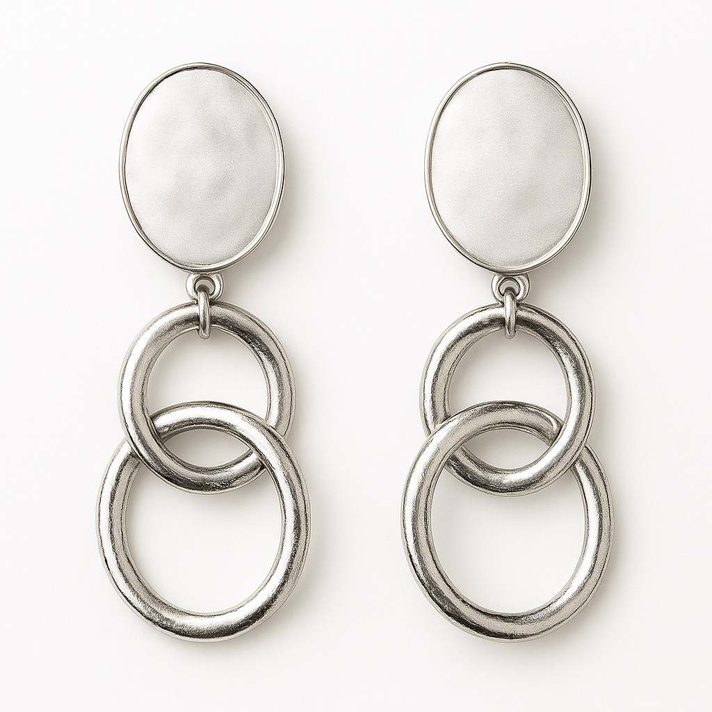 Lunar Echo Hoop Earrings