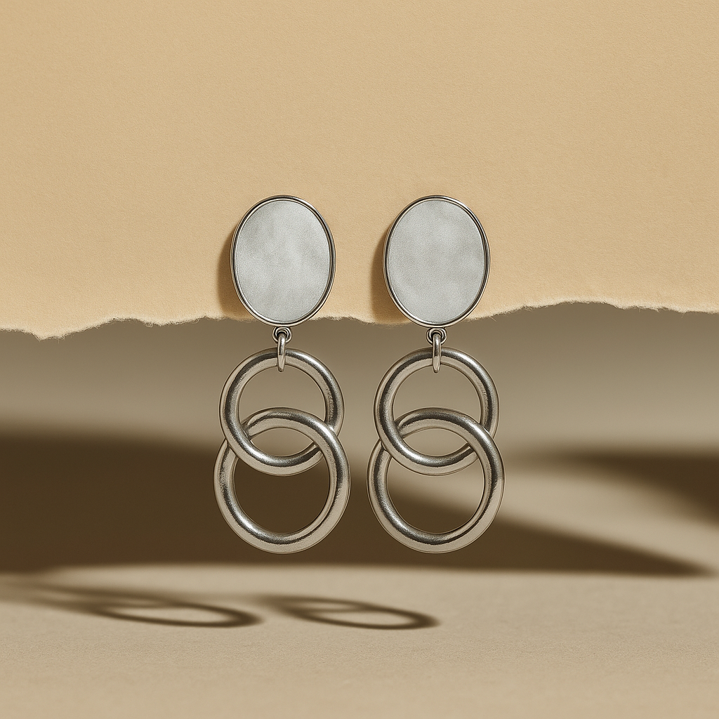 Lunar Echo Hoop Earrings