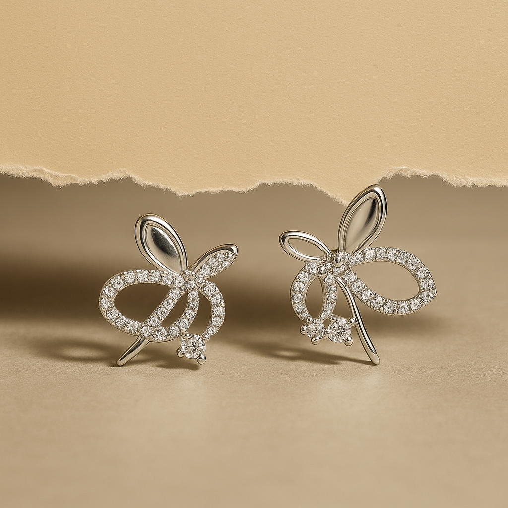 Enchanted Flutter Diamond Studs