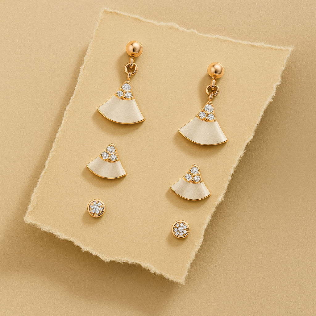 Mother-of-Pearl & Diamond Convertible Earring Set