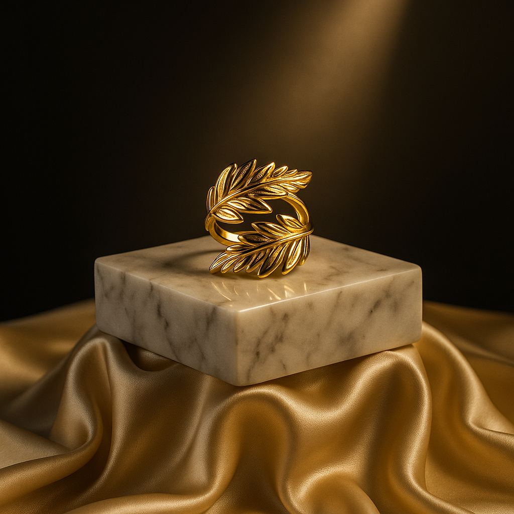 Golden Willow Leaf Ring