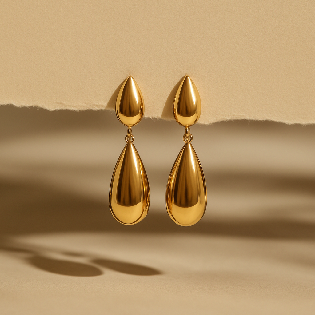 Aura Gold Drop Earrings