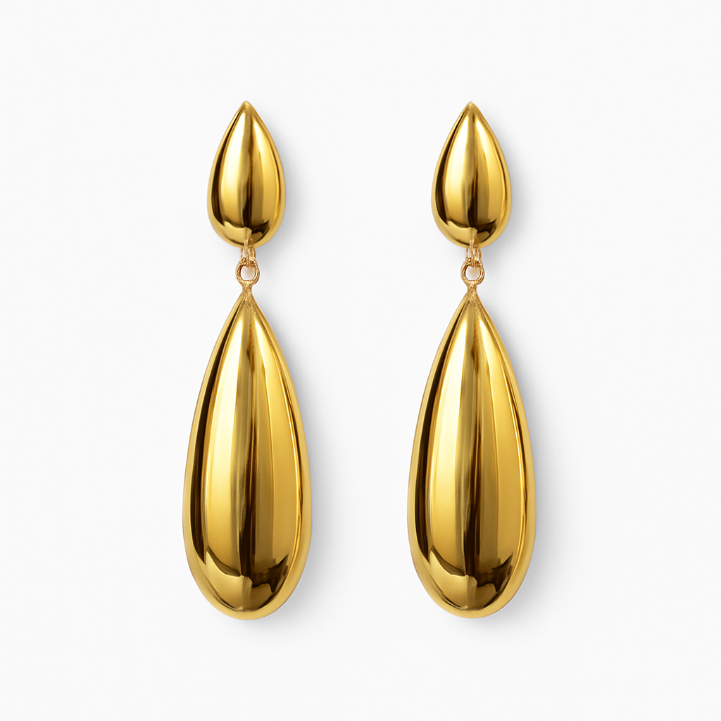 Aura Gold Drop Earrings