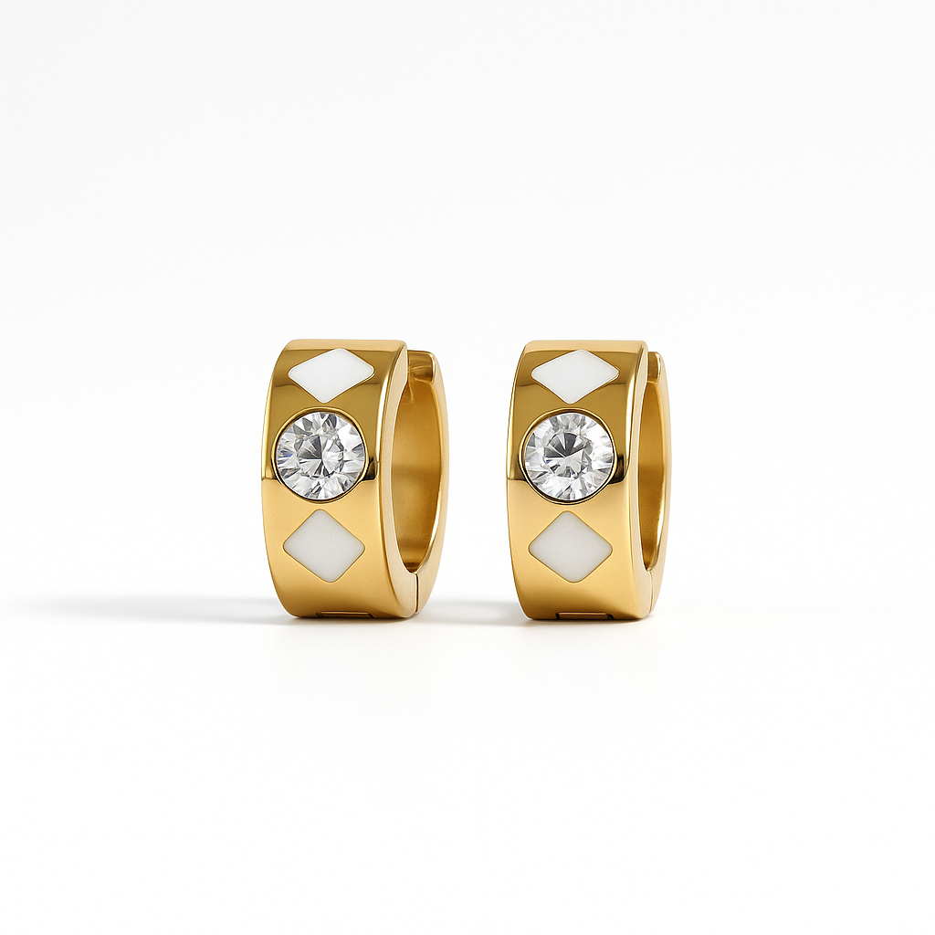 Marie Lichtenberg Ecrou Hoop Earrings