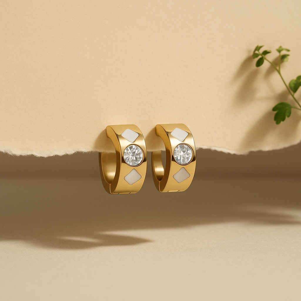 Marie Lichtenberg Ecrou Hoop Earrings