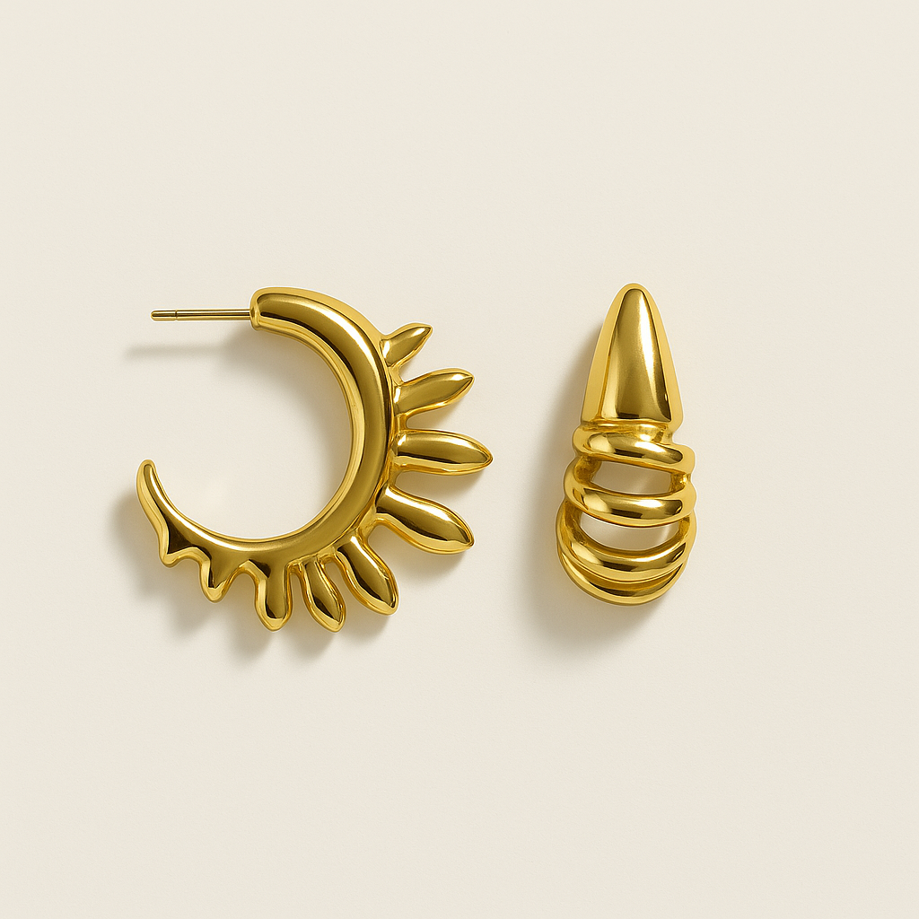 Gleaming Gold Hoop Earrings
