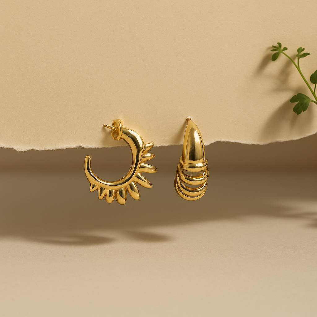 Gleaming Gold Hoop Earrings