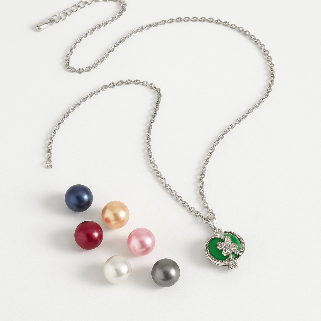 Enchanted Apple Wish Pearl Necklace Set