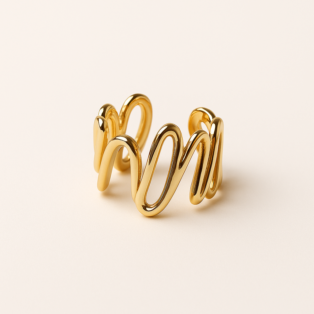 Sculpted Wave Ring