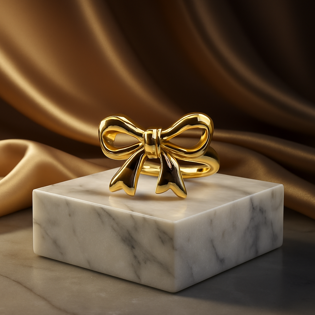 Dainty Gold Bow Ring