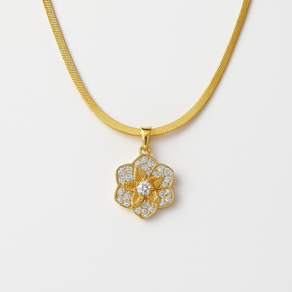 The Eternal Bloom Spinner Diamond Flower Necklace