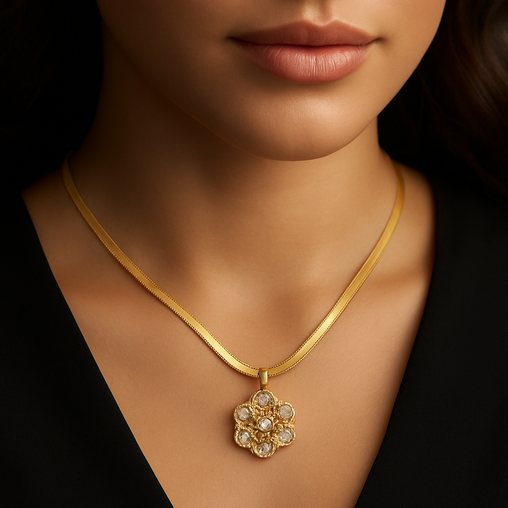 The Eternal Bloom Spinner Diamond Flower Necklace