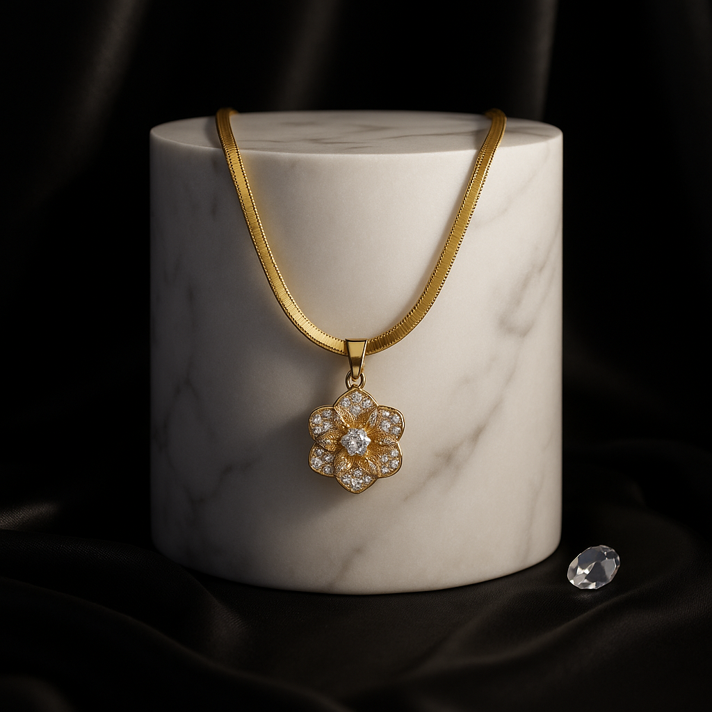 The Eternal Bloom Spinner Diamond Flower Necklace