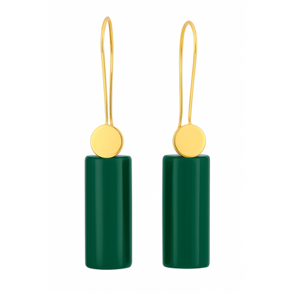 Hot Pink Bar Drop Earrings