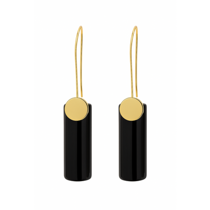 Hot Pink Bar Drop Earrings