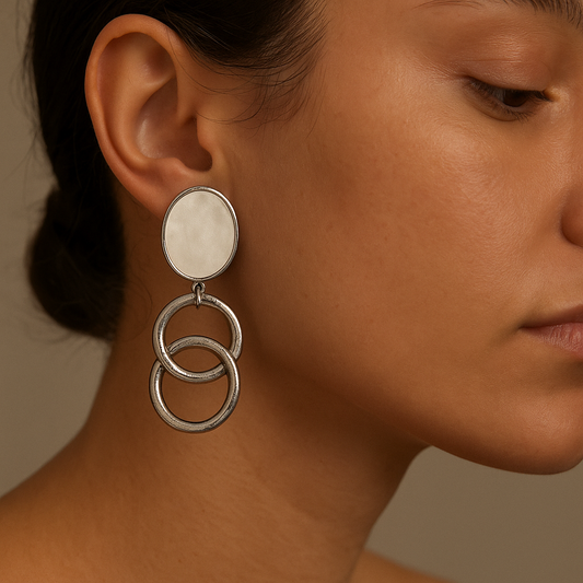 Lunar Echo Hoop Earrings