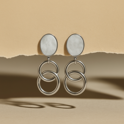 Lunar Echo Hoop Earrings