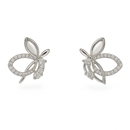 Enchanted Flutter Diamond Studs