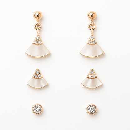 Mother-of-Pearl & Diamond Convertible Earring Set