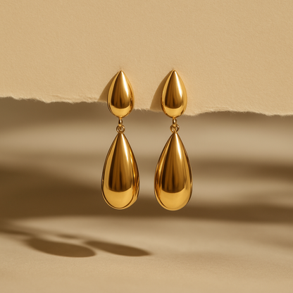 Aura Gold Drop Earrings