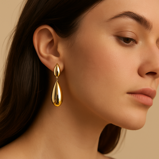Aura Gold Drop Earrings