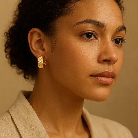 Marie Lichtenberg Ecrou Hoop Earrings