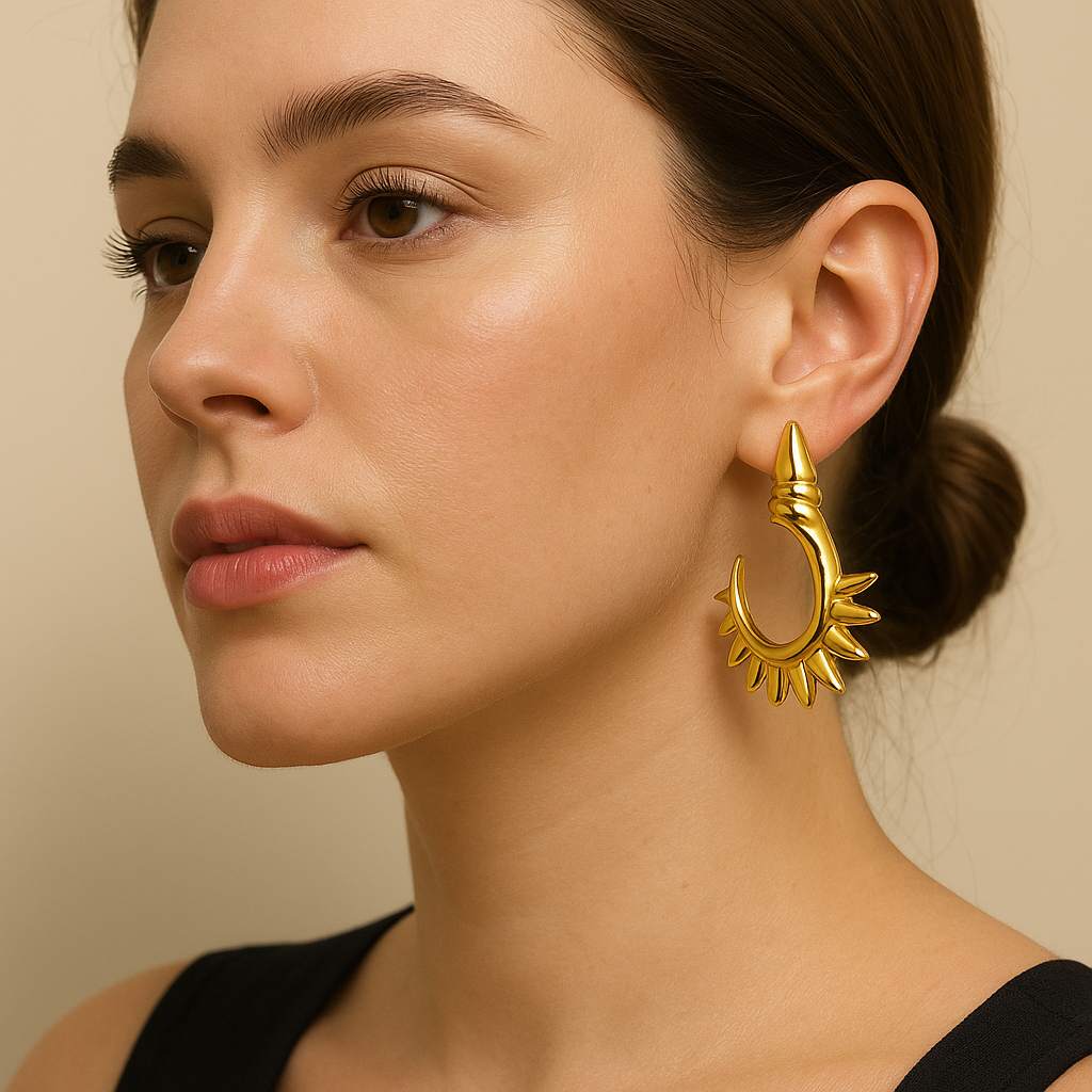 Gleaming Gold Hoop Earrings