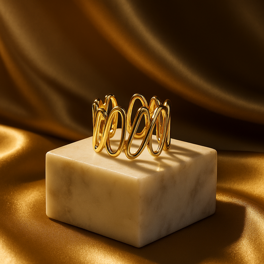 Sculpted Wave Ring