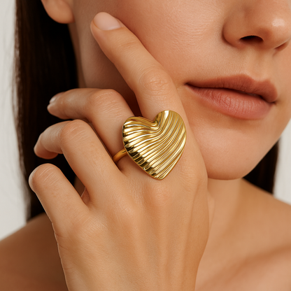 Timeless Heart Charm Ring