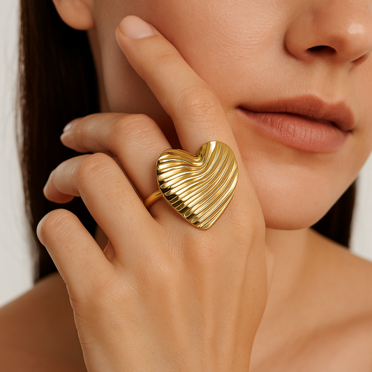Timeless Heart Charm Ring