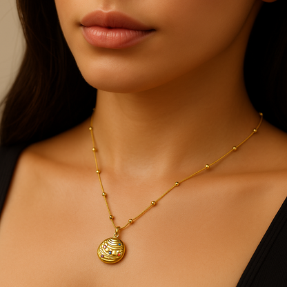 Rainbow Shell Necklace | Waterproof Anti-Tarnish Gold Plated Colorful Jewelry