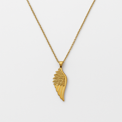 Angel Wing Necklace | Waterproof Anti-Tarnish Gold Plated Feather Pendant