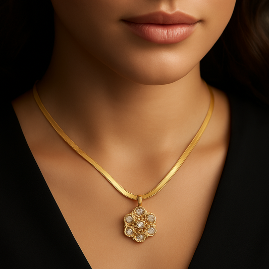 The Eternal Bloom Spinner Diamond Flower Necklace