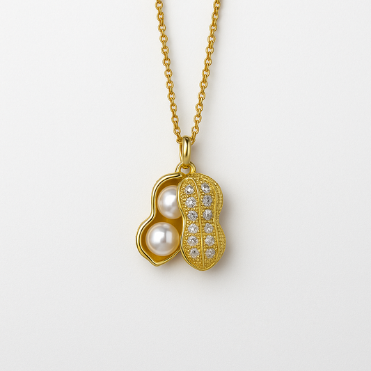 Golden Peanut Secret Pearl Pendant