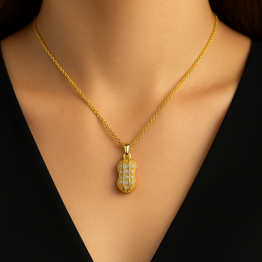 Golden Peanut Secret Pearl Pendant